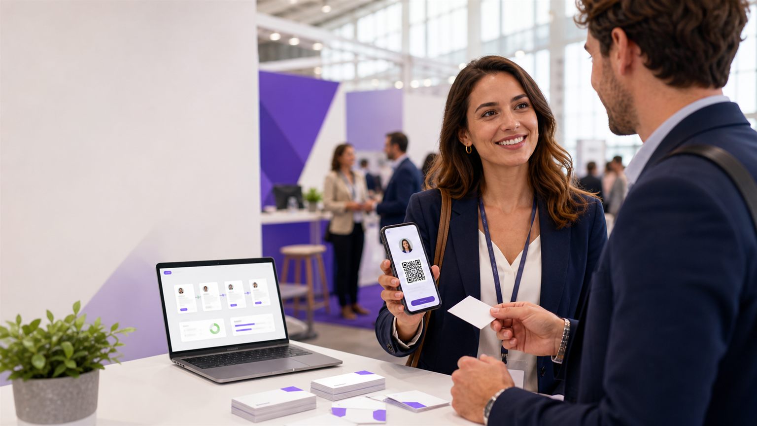 Cardwise collega il momento dell'incontro a un flusso di contatti ordinati, scansioni AI ed export.